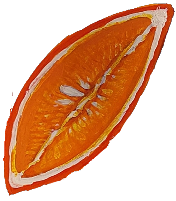 Fritlagt appelsin fra Kunstnær i Odense